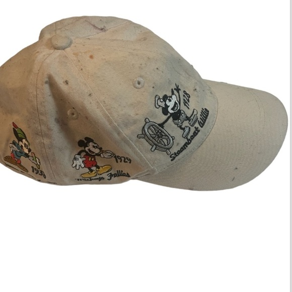 Disney Parks Hat by Disney Walt Disney World Tan Baseball Hat w Characters/Yrs - Picture 3 of 7